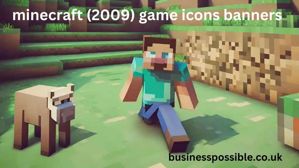 minecraft (2009) game icons banners